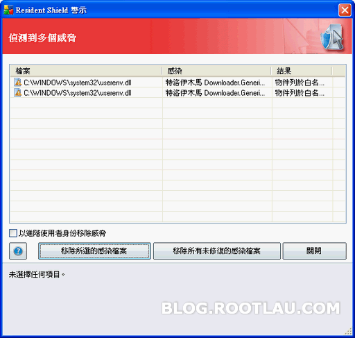 AVG 誤報 userenv.dll 為木馬病毒